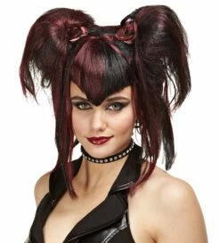 "Bad Fairy - Black And Red" Halloween Wig