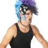 "Checkered Mohawk Punk" Halloween Wig -DarkMorph Store checkered mohawk punk halloween wig 8179910465