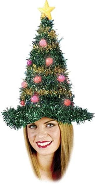 "Christmas Tree Hat - Light Up" Christmas Costume Accessory 3 "Christmas Tree Hat - Light Up" Christmas Costume Accessory