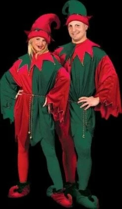"Elf Costume Set - Velvet Hat And Shoes" Christmas Costume