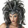 "Evil Sorceress - Black And White" Halloween Wig -DarkMorph Store evil sorceress black and white halloween wig 28732011315248