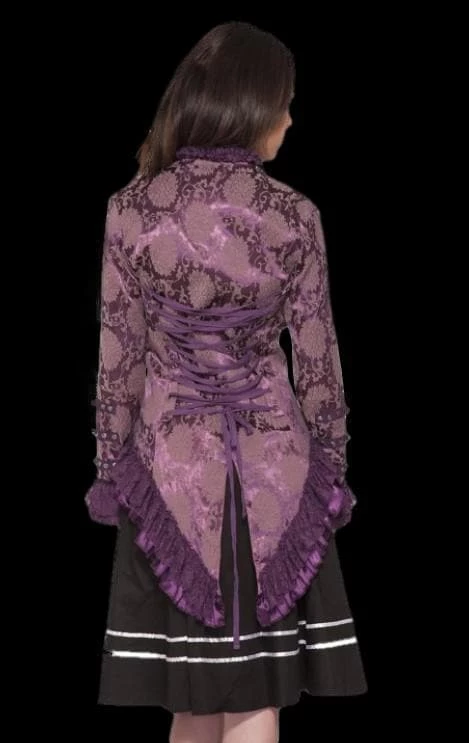 "Gothic Ghostly Jacket In Purple" HD Hollywood Costume 4 "Gothic Ghostly Jacket In Purple" HD Hollywood Costume - Image 2