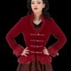 "Gothic Vampiress Jacket In Red Velvet" HD Hollywood Costume -DarkMorph Store gothic vampiress jacket in red velvet hd studios hollywood halloween costume 14209820688432