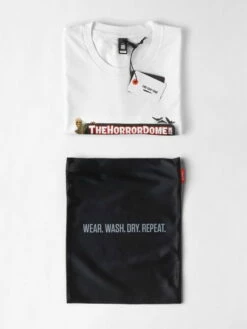 HorrorDome Logo Premium White T-Shirt -DarkMorph Store horrordome logo premium white t shirt 31582275993648