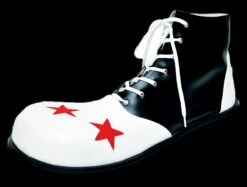 "Wingtip - Black/White" Clown Shoes